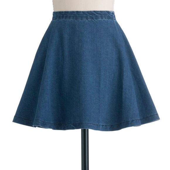 Demin Circle Skirt - Picture 2 of 4